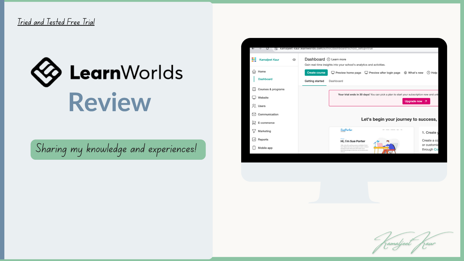 Learnworlds Review Featured Image